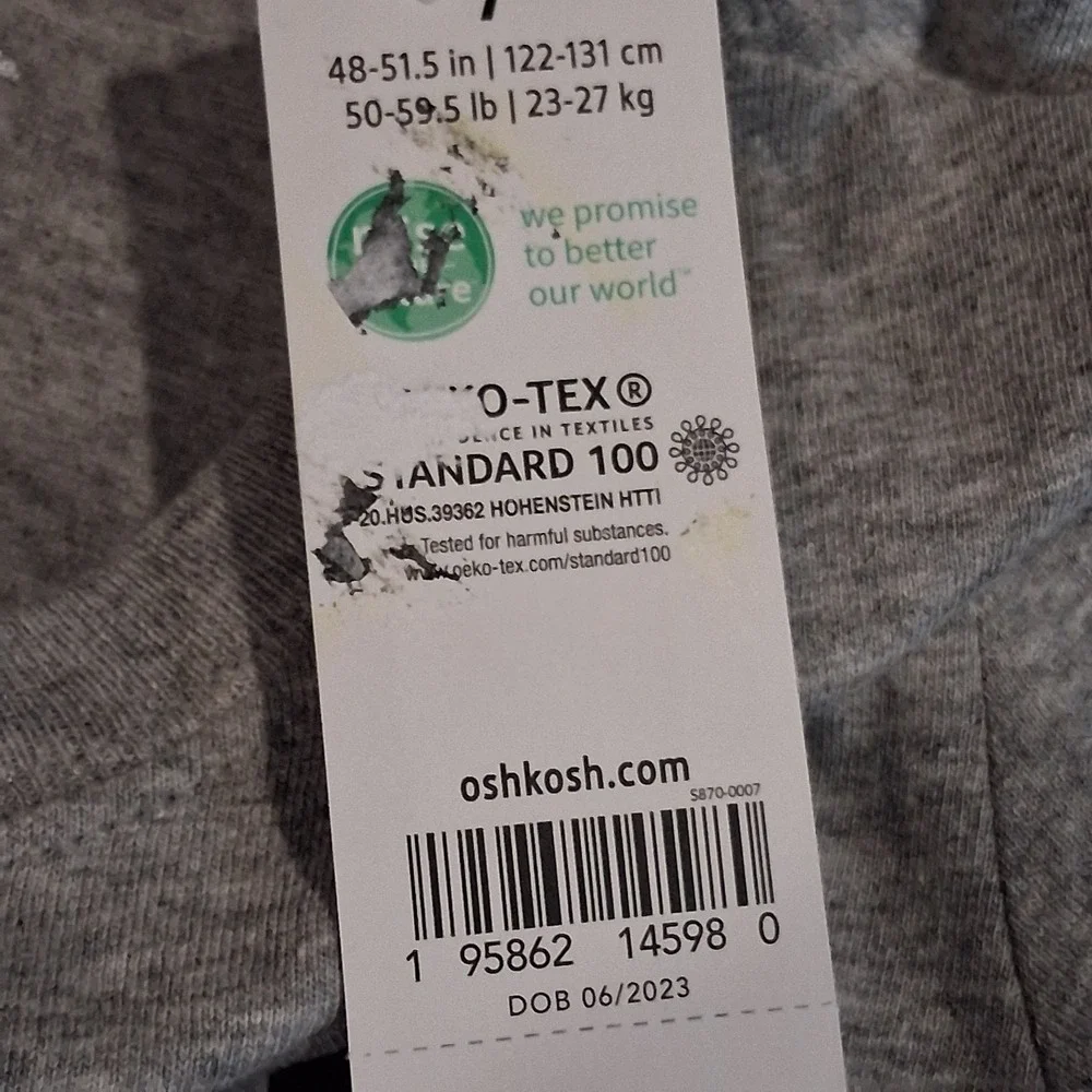 OshKosh Bgosh Kids Gray Scary Cool Halloween Ghost Spider Long Sleeve Tee Size 7
